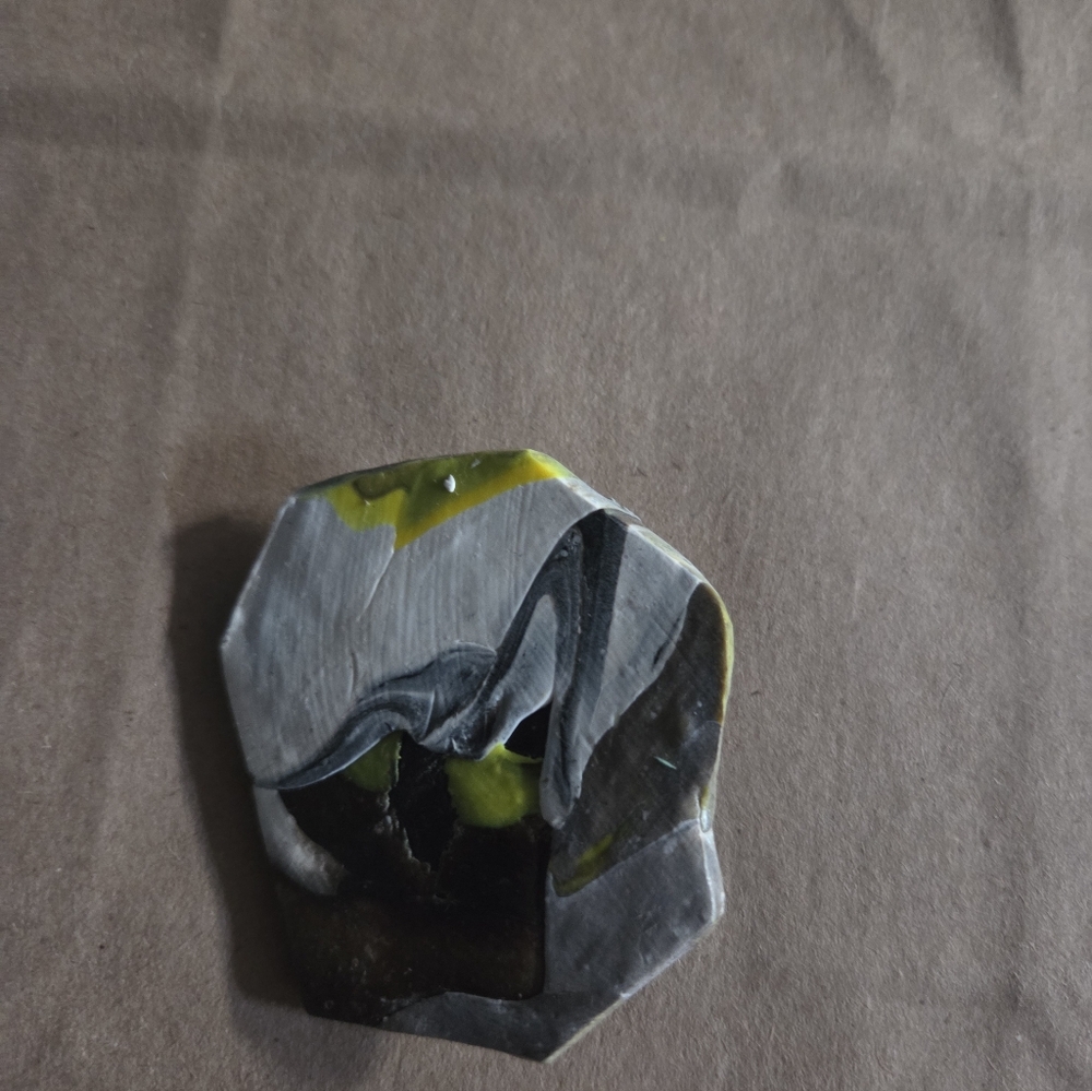 Abstract Gray and Yellow Art Piece